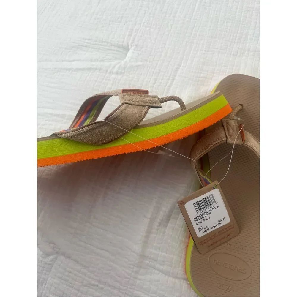 Havaianas Men's Urban Fusion II Sandal - Rose Gold Size 9/10 NEW NWT